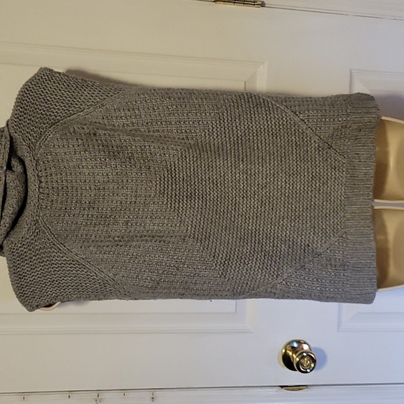 Cashmere grey warm wool turtleneck sleeveless tunic sweater small - Picture 11 of 13